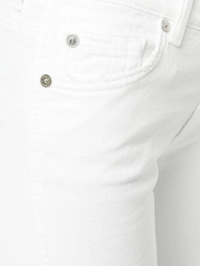 Shop 7 For All Mankind Cropped Frayed Jeans - White