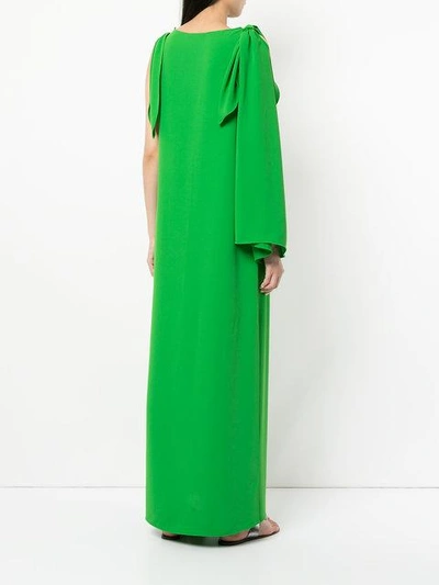 Shop P.a.r.o.s.h . Asymmetric Sleeve Dress - Green