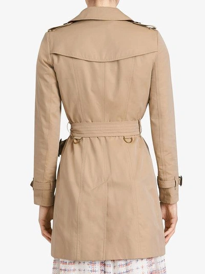 Shop Burberry The Chelsea Mid-length Trench Coat In Neutrals