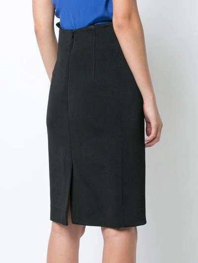 Shop Diane Von Furstenberg Dvf  High Waisted Fitted Skirt - Black