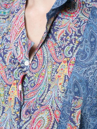 Shop Loewe Paisley Asymmetric Shirt - Multicolour