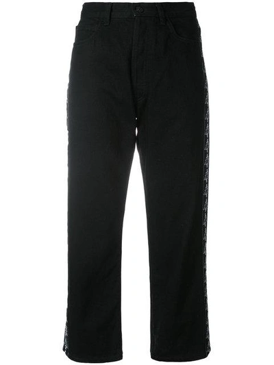 Shop Marcelo Burlon County Of Milan Kappa Boyfit Jeans In Black