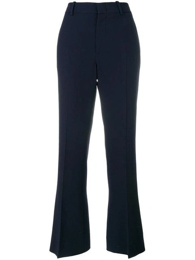 Shop Gucci Bootcut Trousers In Blue