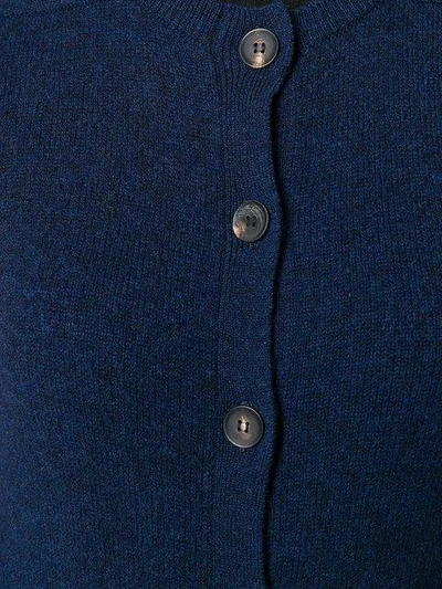 Shop Pringle Of Scotland Gauge Knit Cardigan - Blue