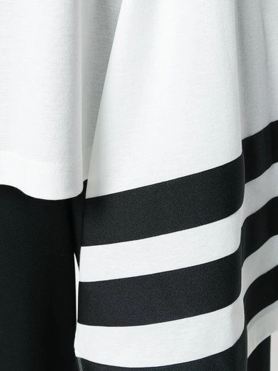 Shop Y-3 Stripe Asymmetric Hem T-shirt In White