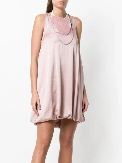 Shop Valentino Puffball Silk Dress - Pink