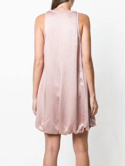 Shop Valentino Puffball Silk Dress - Pink