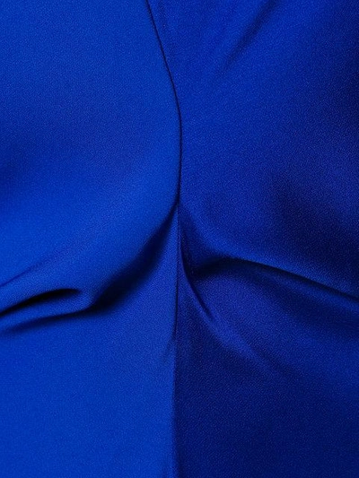 Shop Marni Gathered V-neck Dress - Blue