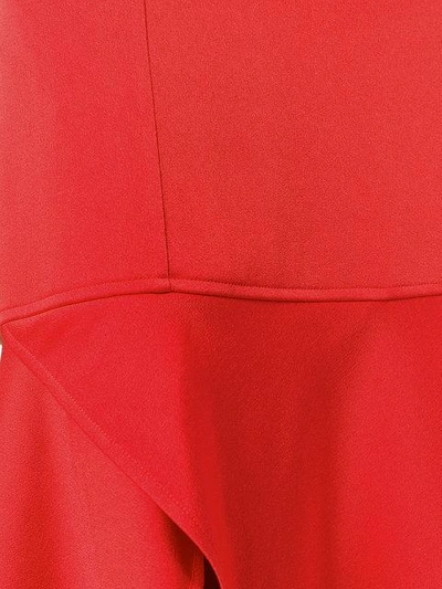 Victoria Beckham Asymmetric Slit Skirt In Red