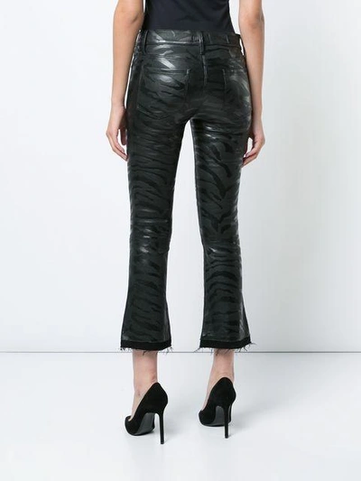 Shop Rta Cropped Kiki Zebra Jeans In Black