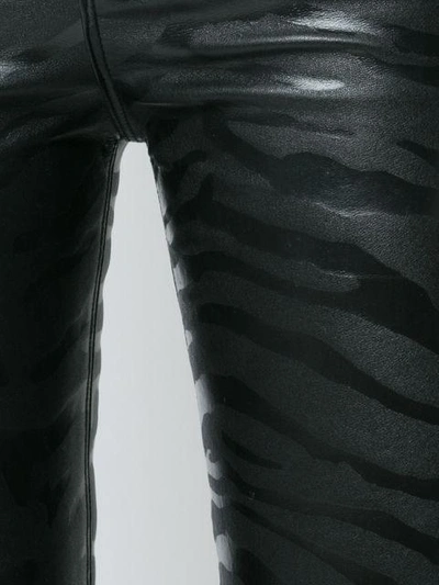 Shop Rta Cropped Kiki Zebra Jeans In Black