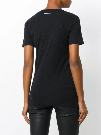 Shop Dsquared2 Texas Bros T-shirt In Black