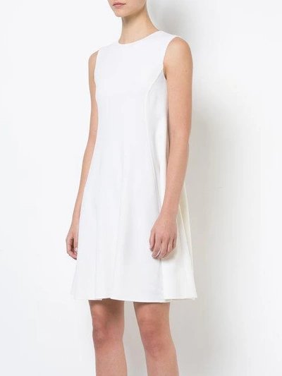Shop Oscar De La Renta Sleeveless Shift Dress - White