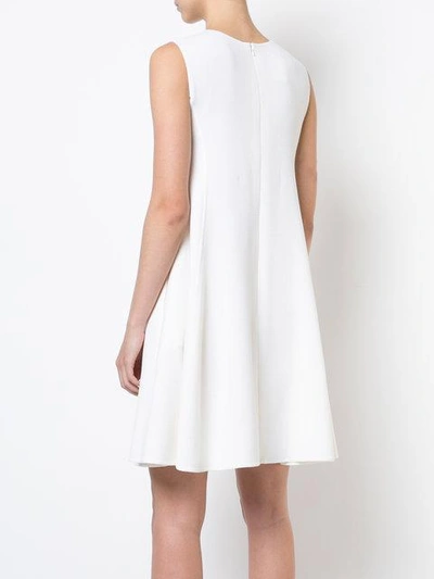 Shop Oscar De La Renta Sleeveless Shift Dress - White