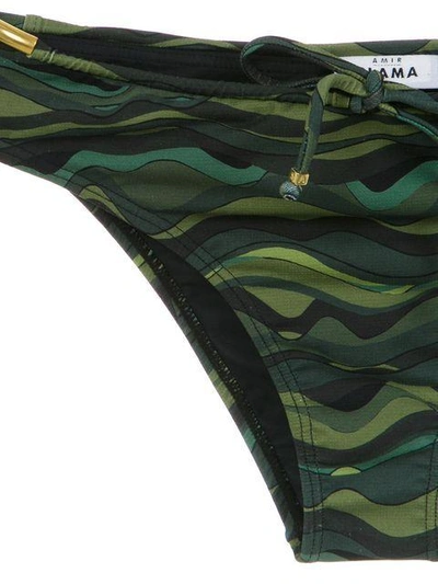 Amir Slama Wave Print Bikini Set In Green