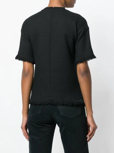 Shop Versus Fringed Net Top - Black