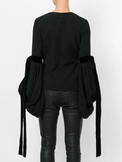 Shop Saint Laurent Tie-detail Shirt - Black