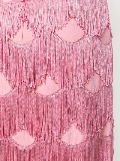 Shop Marc Jacobs Fringed Skirt In Pink & Purple