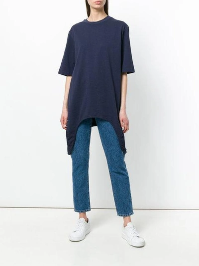 Shop Yang Li Asymmetric T-shirt - Blue