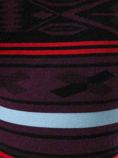Shop Laneus Striped Knitted Leggings - Multicolour