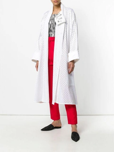 Pucci Eyelet-embellished Oversized Coat