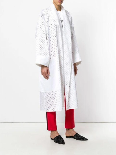 Pucci Eyelet-embellished Oversized Coat