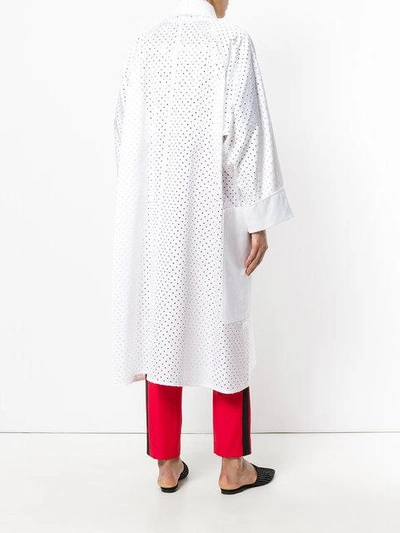 Pucci Eyelet-embellished Oversized Coat
