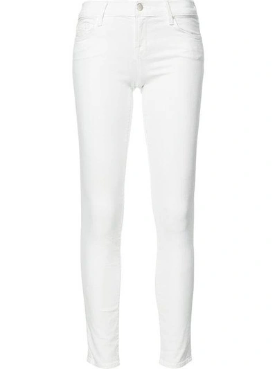 Shop J Brand Hautenge Cropped-skinny-jeans In White