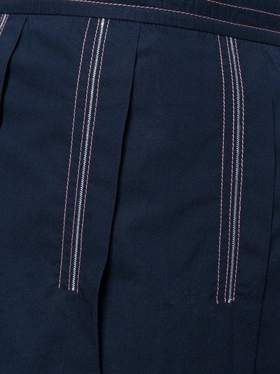 Shop Marni Pleated Midi Skirt In Blue