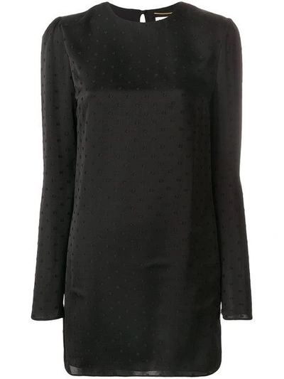 Shop Saint Laurent Fil Coupé Mini Dress In Black