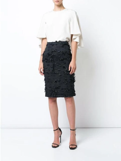 Shop Kimora Lee Simmons Fringed Pencil Skirt