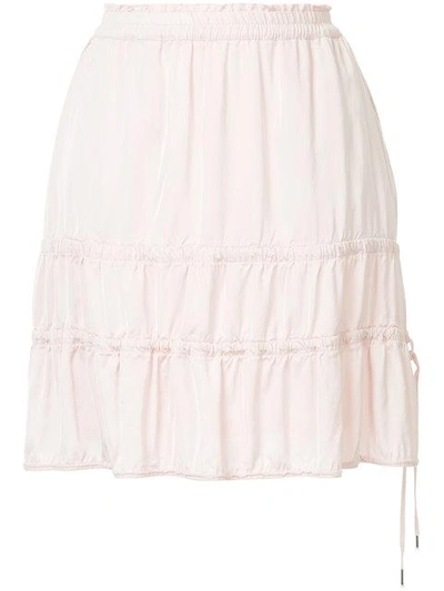 Shop Marc Cain Ruffle Detail Skirt In Pink
