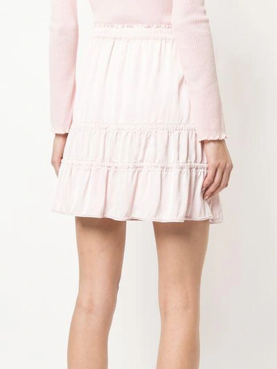 Shop Marc Cain Ruffle Detail Skirt In Pink