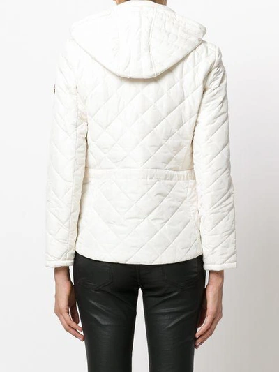 Shop Michael Michael Kors Quilted Peplum Jacket - White