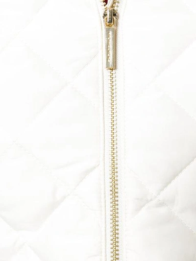 Shop Michael Michael Kors Quilted Peplum Jacket - White