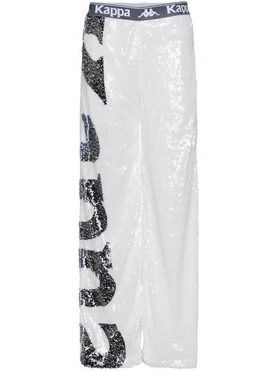 Shop Faith Connexion Kappa Sequin Track Pants - White