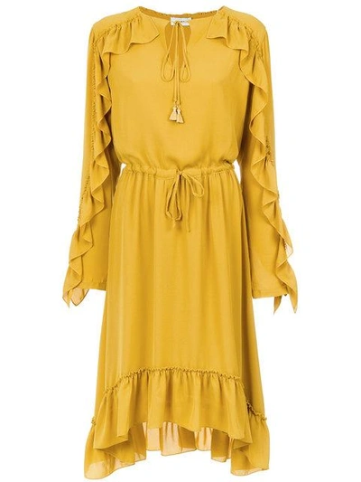 Shop Olympiah Juli Long Sleeve Dress In Yellow