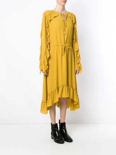 Shop Olympiah Juli Long Sleeve Dress In Yellow