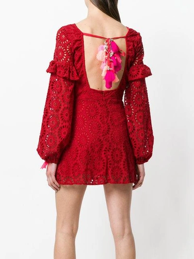 Shop Sundress Margherita Ruffle Sleeve Lace Dress