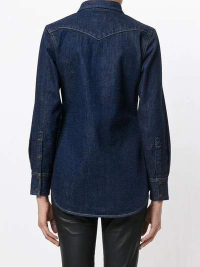 Shop Calvin Klein 205w39nyc Classic Denim Shirt In Blue