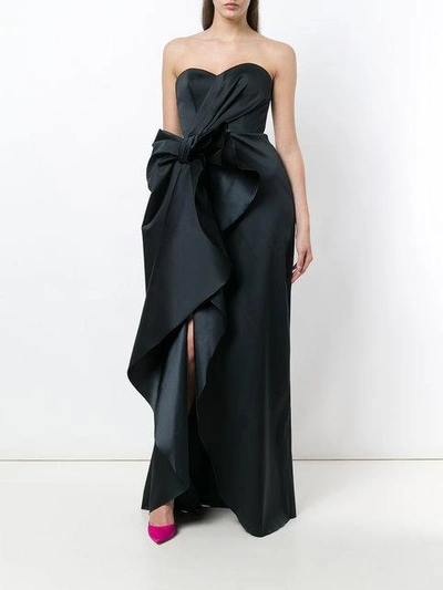 Shop Viktor & Rolf Bonbon Couture Column Gown In Black