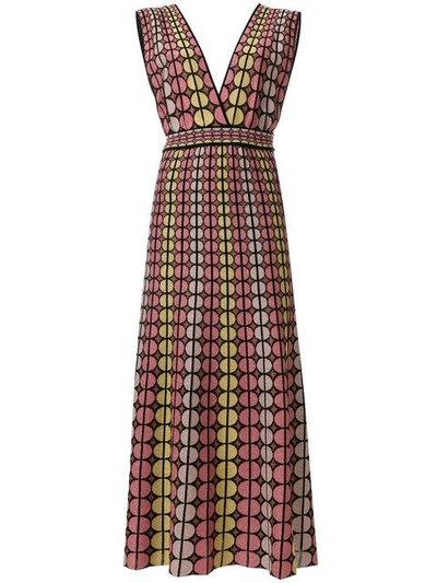 Shop M Missoni Circle Print Dress In Multicolour