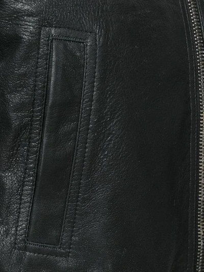 Shop Rick Owens Zip Bomber Jacket - Black