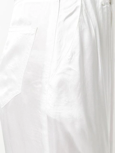 Shop Aalto Wide Leg Cropped Trousers In White