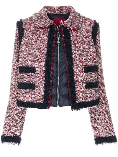 Shop Moncler Aberdeen Cropped Jacket - Red