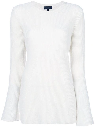 Shop Cashmere In Love Cashmere True Cut-out Sweater In White