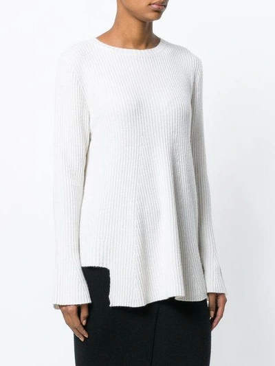 Shop Cashmere In Love Cashmere True Cut-out Sweater In White