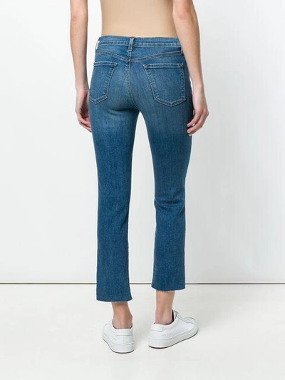 Shop J Brand Ruby Cropped Cigarette Jeans In Blue