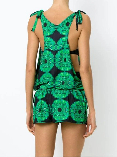 Shop Amir Slama Printed Drawstring Waist In Verde