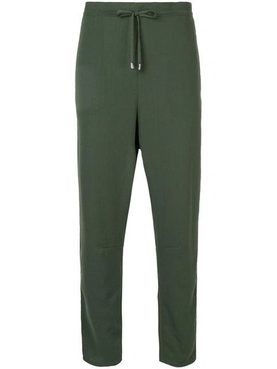 Shop Mads N0rgaard Puvi Slouched Trousers In Green